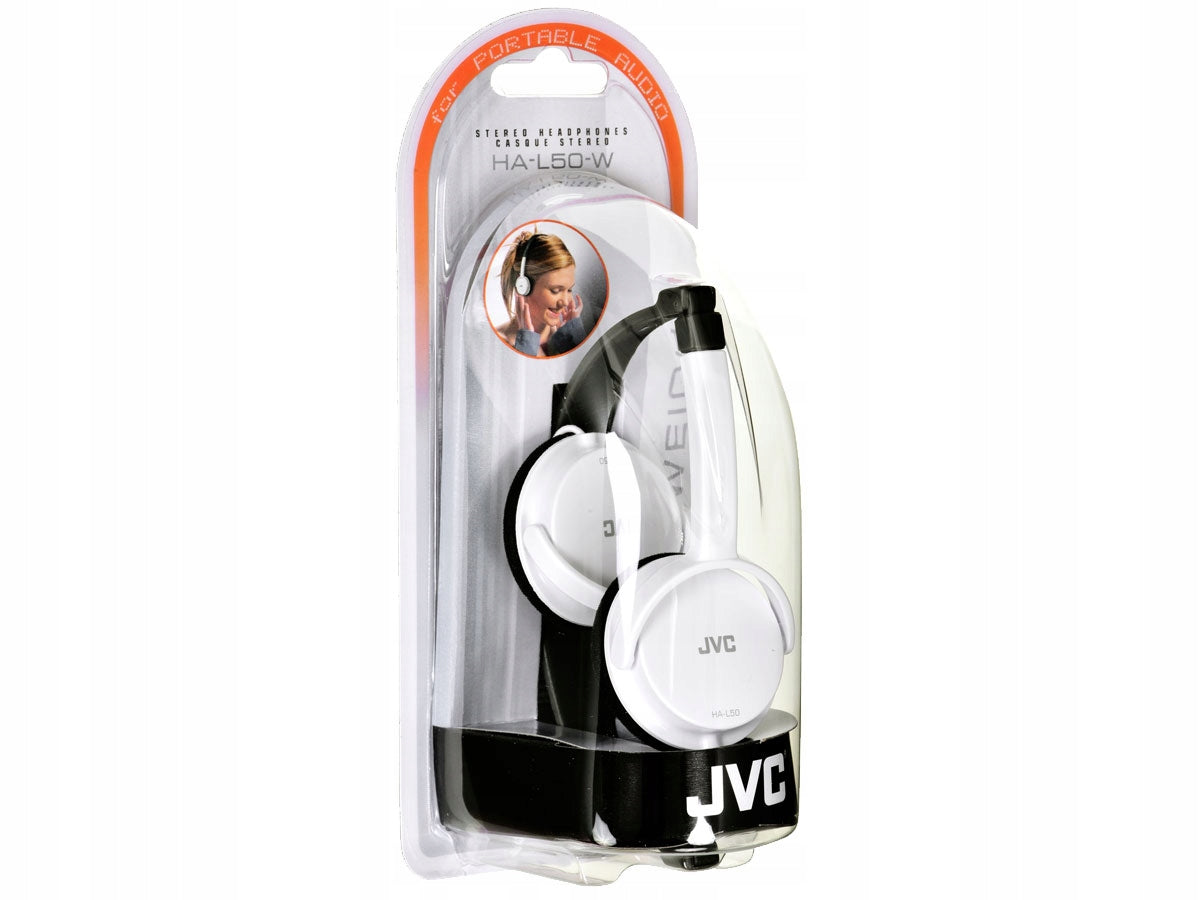 Stereo headphones white JVC HA-L50 light on-ear Brand JVC
