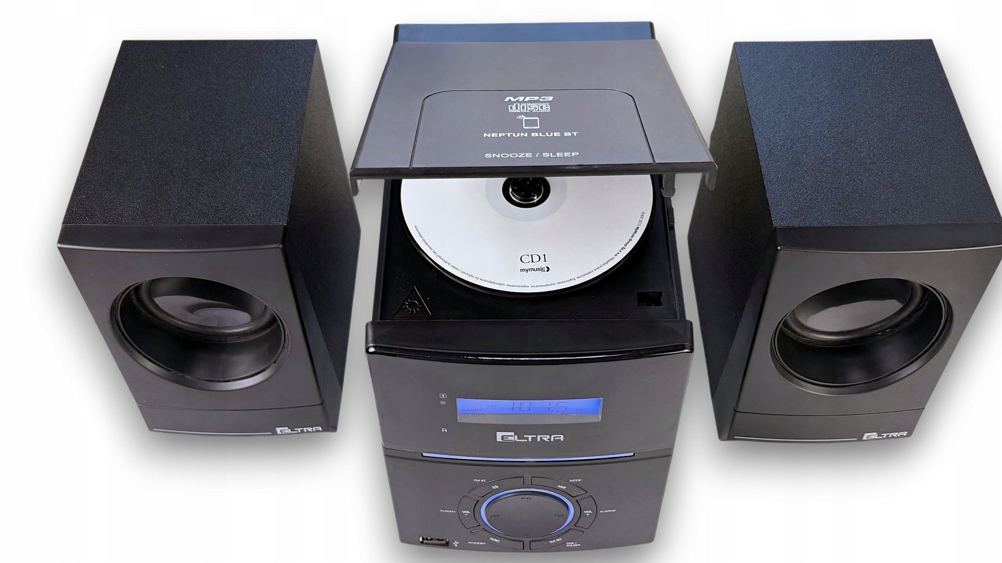 Stereo tower Eltra NEPTUN Blue 3060BT BLUETOOTH CD MP3 USB MP3 black Manufacturer code NEPTUN BLUE 3060BT