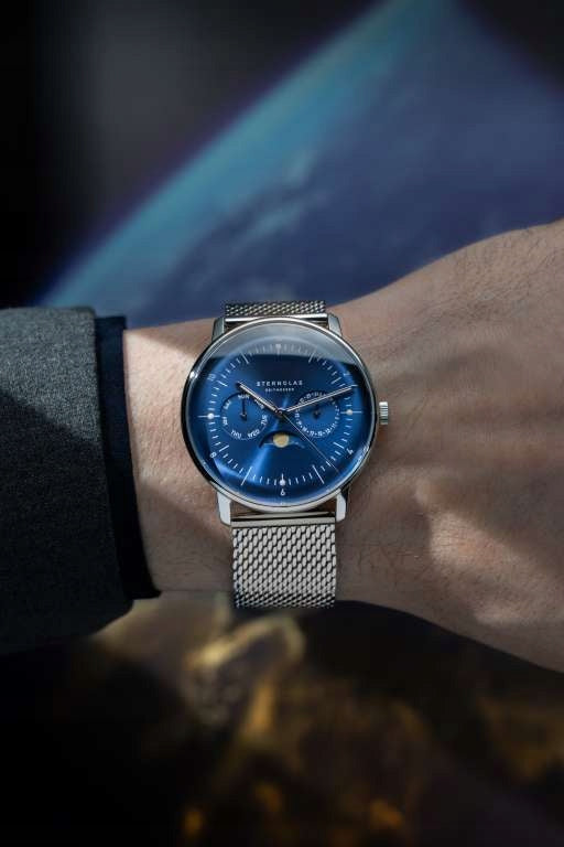 Sternglas Naos Moonphase watch, 38mm Brand Sternglas