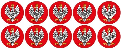 Sticker eagle emblem wz.1919 round patriotic stickers 10 pcs