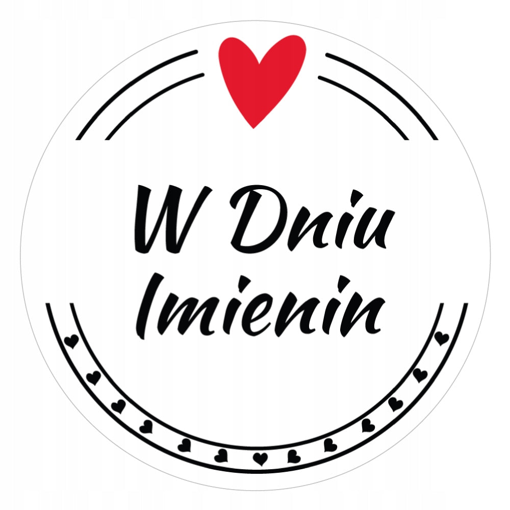 Sticker, label NAME DAY gift 48pcs
