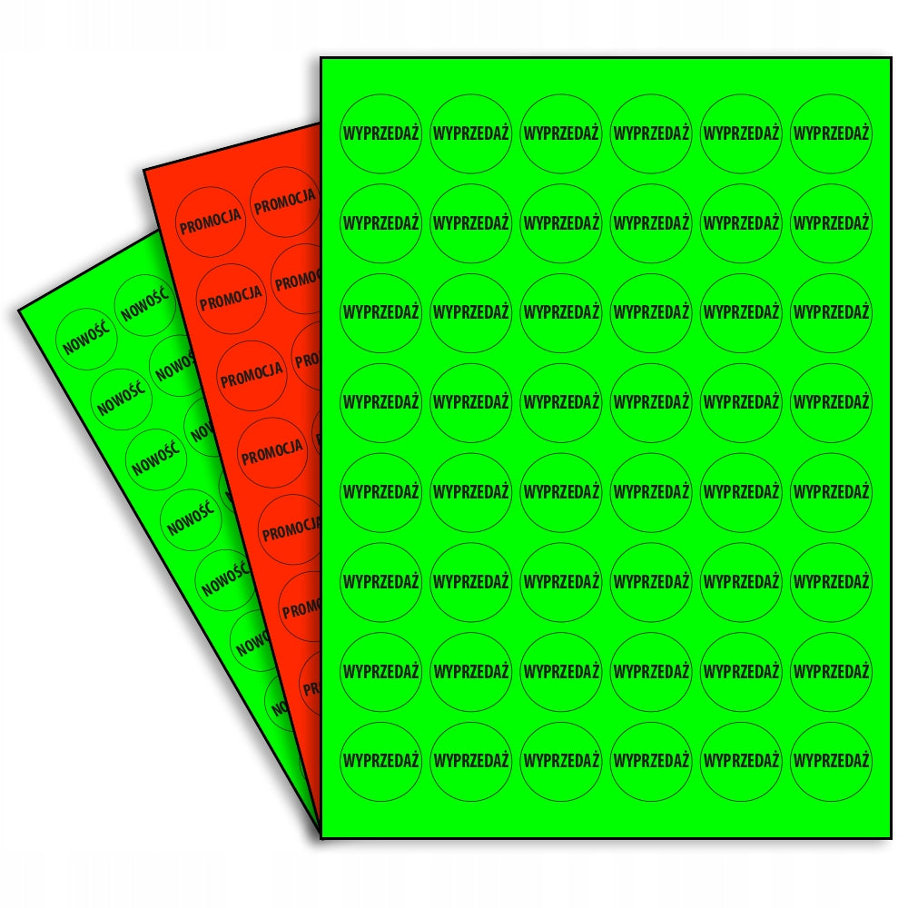 Sticker labels PROMOTION 20mm - 880pcs. Brand Print&Stick