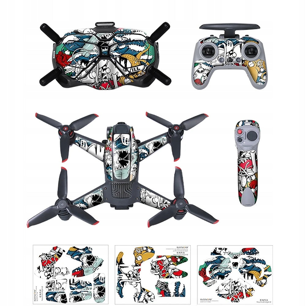 Sticker set SUNNYLIFE Sticker Film DJI FPV - Nautical (FV-TZ454-7)