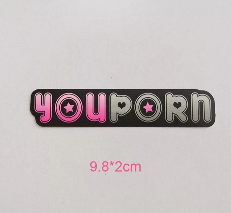 Sticker sticker YOUPORN for car laptop for Fan small inscription funny Manufacturer's catalog number dorosłych