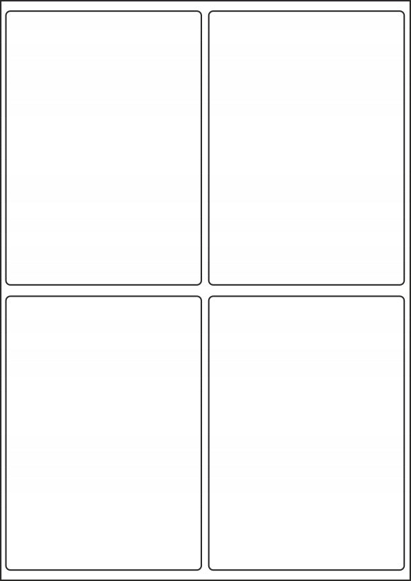 Sticker stickers 100x140mm sheetA4 in GLOSS/10ar