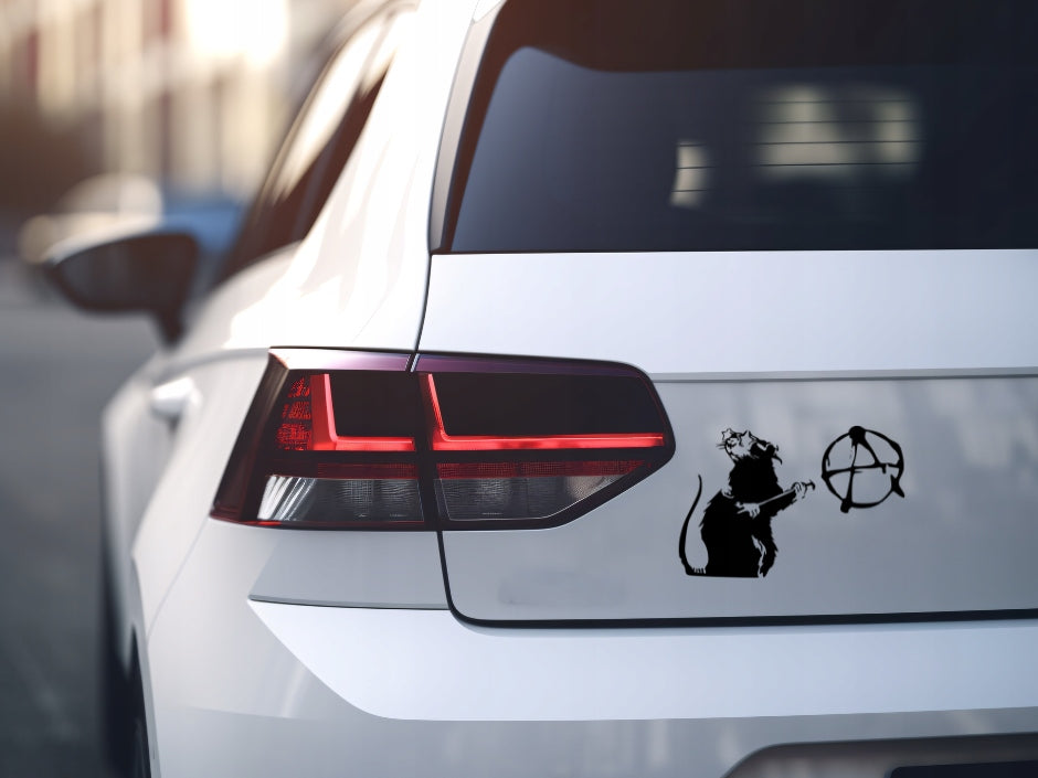 Sticker without background car BANKSY rat anarchy street art 12 x 17,7 cm EAN (GTIN) 5904933323388