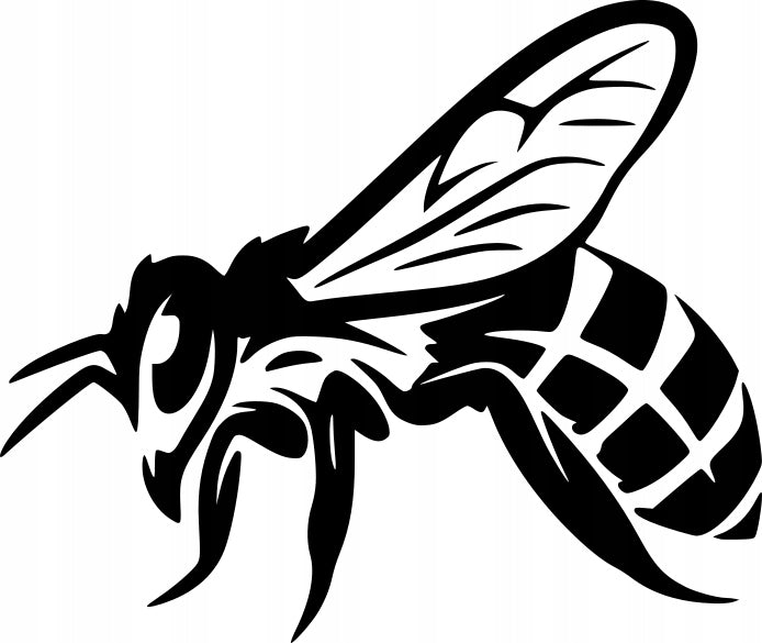 Sticker without background car BEE BEEKEEPER 15 x 17,8 cm