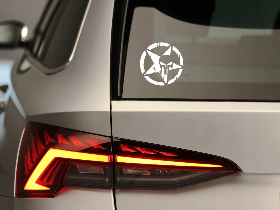 Sticker without background car STAR PUNISHER 14 x 14 cm Manufacturer's catalog number 00002