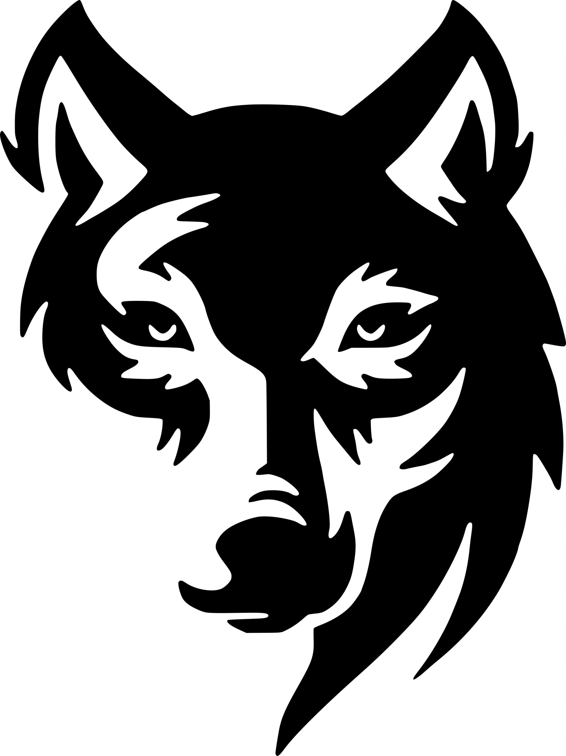 Sticker without background car WOLF HEAD WOLF 18 x 13,5 cm