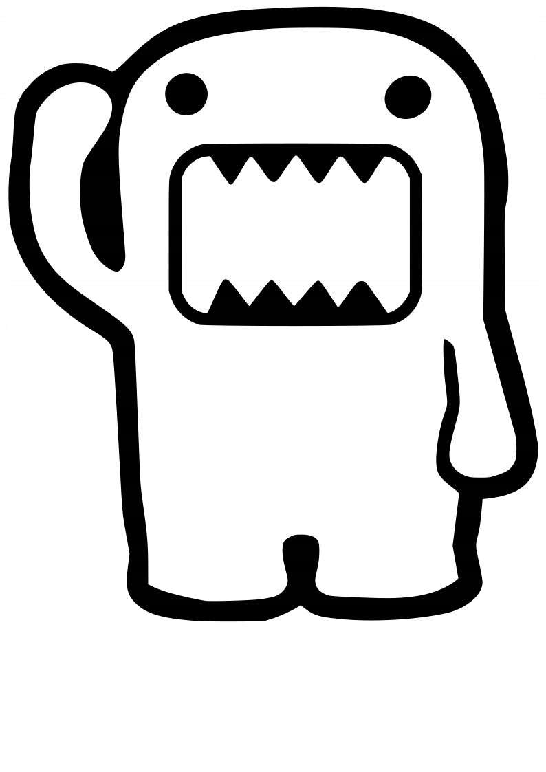 Sticker without background car man DOMO KUN JDM 12 x 10,3 cm