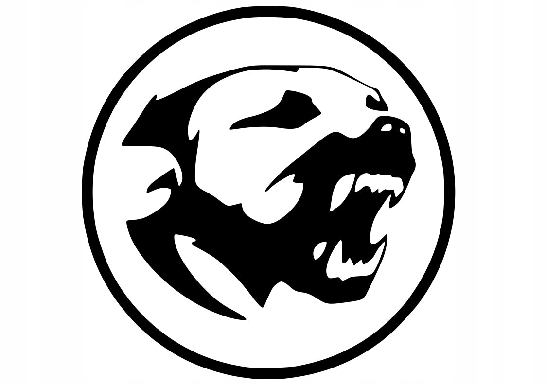 Sticker without background car motorcycle glass laptop ANGRY DOG 12 x 12 cm