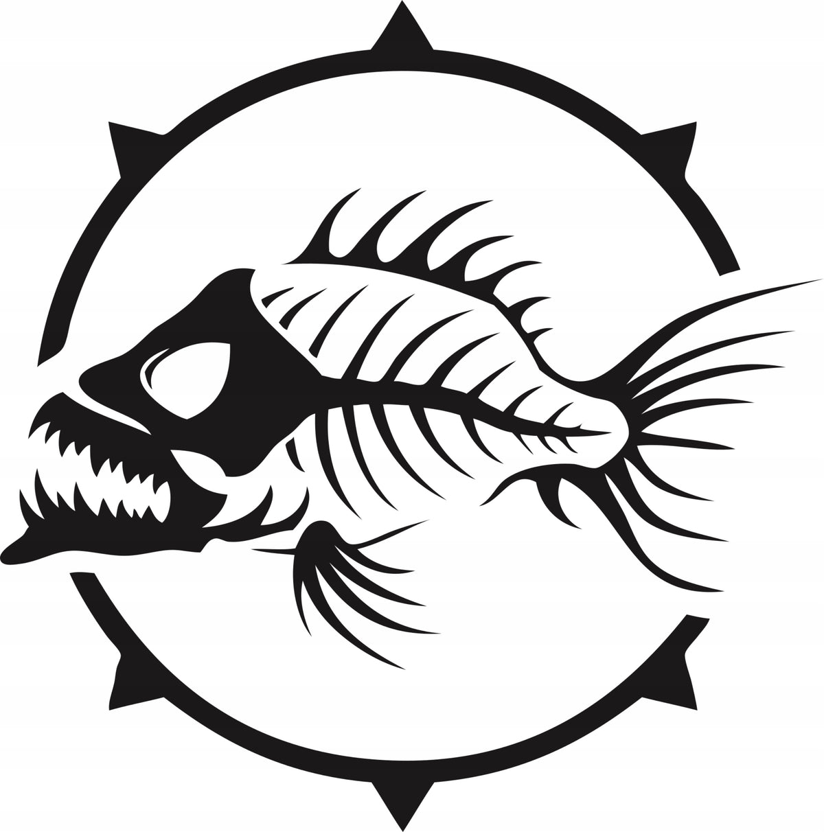 Sticker without background car motorcycle laptop glass PIRANIA 15 x 14,8 cm