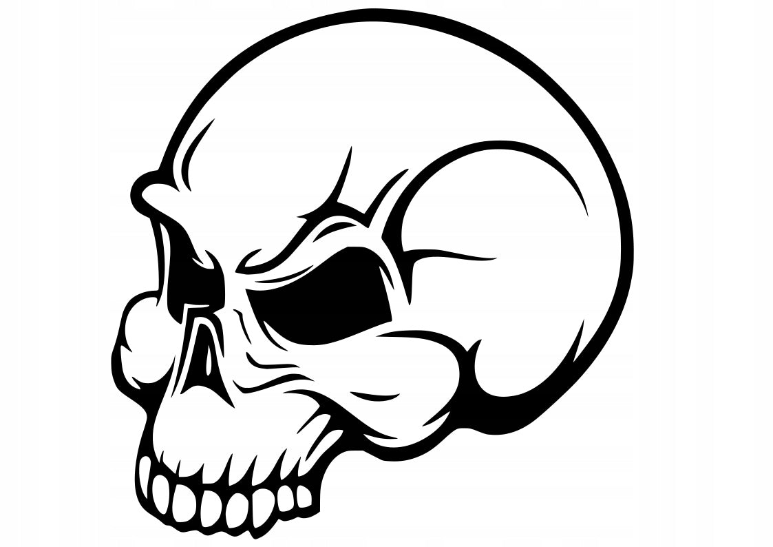 Sticker without background car motorcycle laptop glass SKULL 18 x 17,8 cm