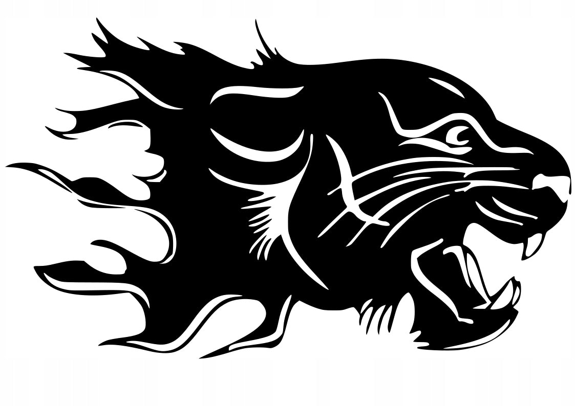 Sticker without background car motorcycle laptop helmet BLACK PANTHER 12 x 19,9 cm