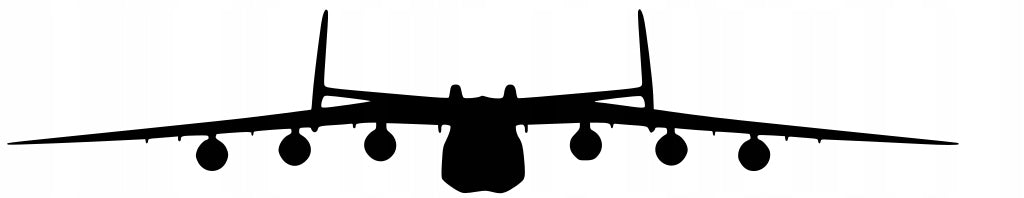Sticker without background car motorcycle trunks ANTONOV AN-225 MRIJA 4,5 x 23,3 cm