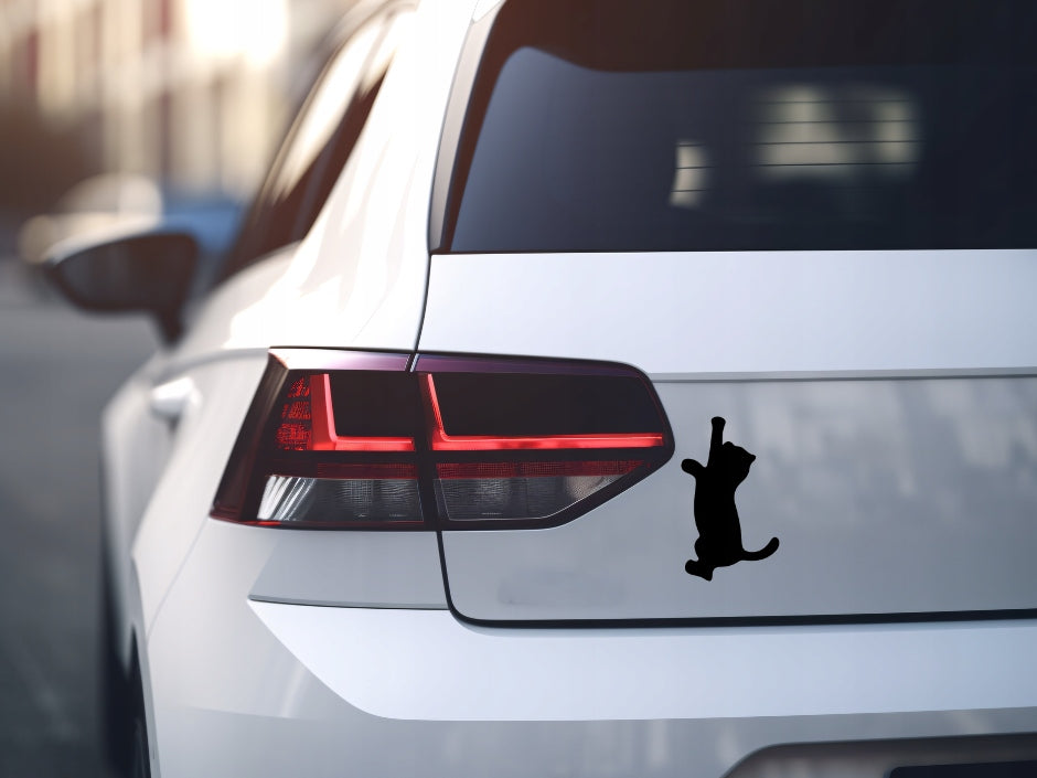 Sticker without background for a car with a playing KITTEN 12 x 7,2 cm EAN (GTIN) 5904933328307