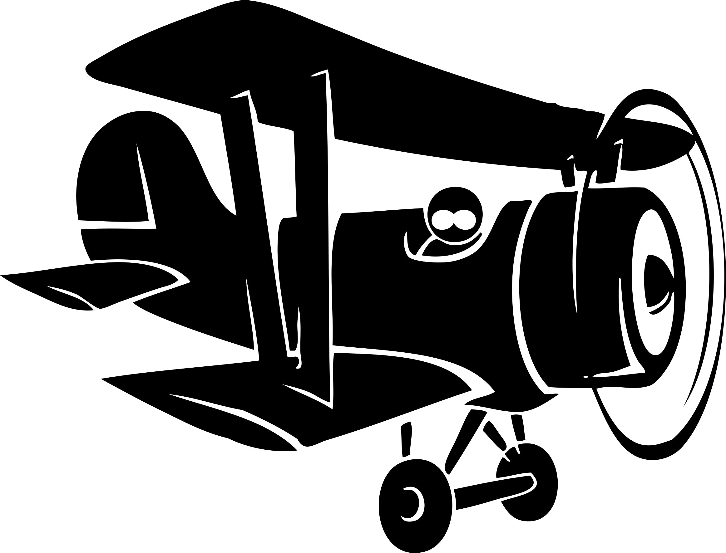 Sticker without background for car AIRPLANE aeroplane 12 x 15,7 cm