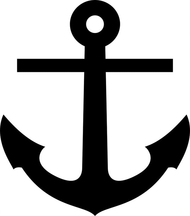 Sticker without background for car ANCHOR 15 x 13,2 cm