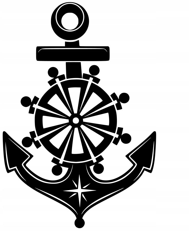 Sticker without background for car ANCHOR 21 x 14,3 cm