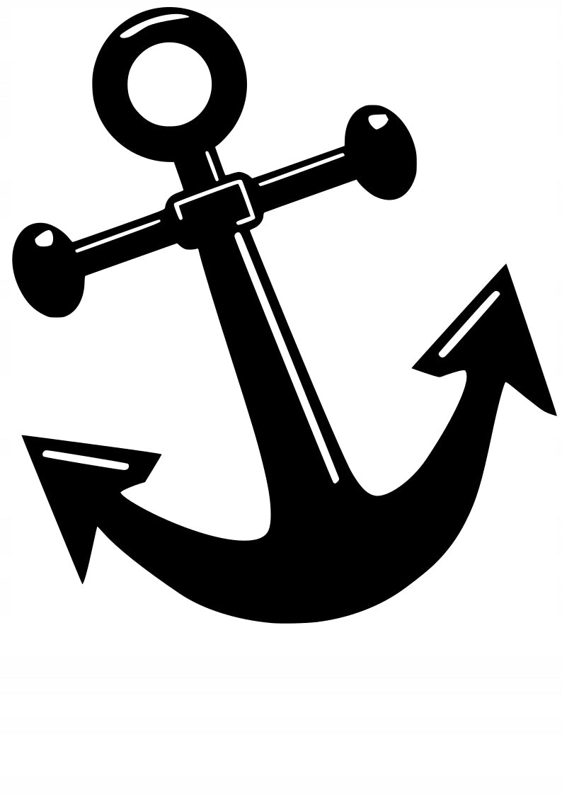 Sticker without background for car ANCHOR 21 x 18,6 cm