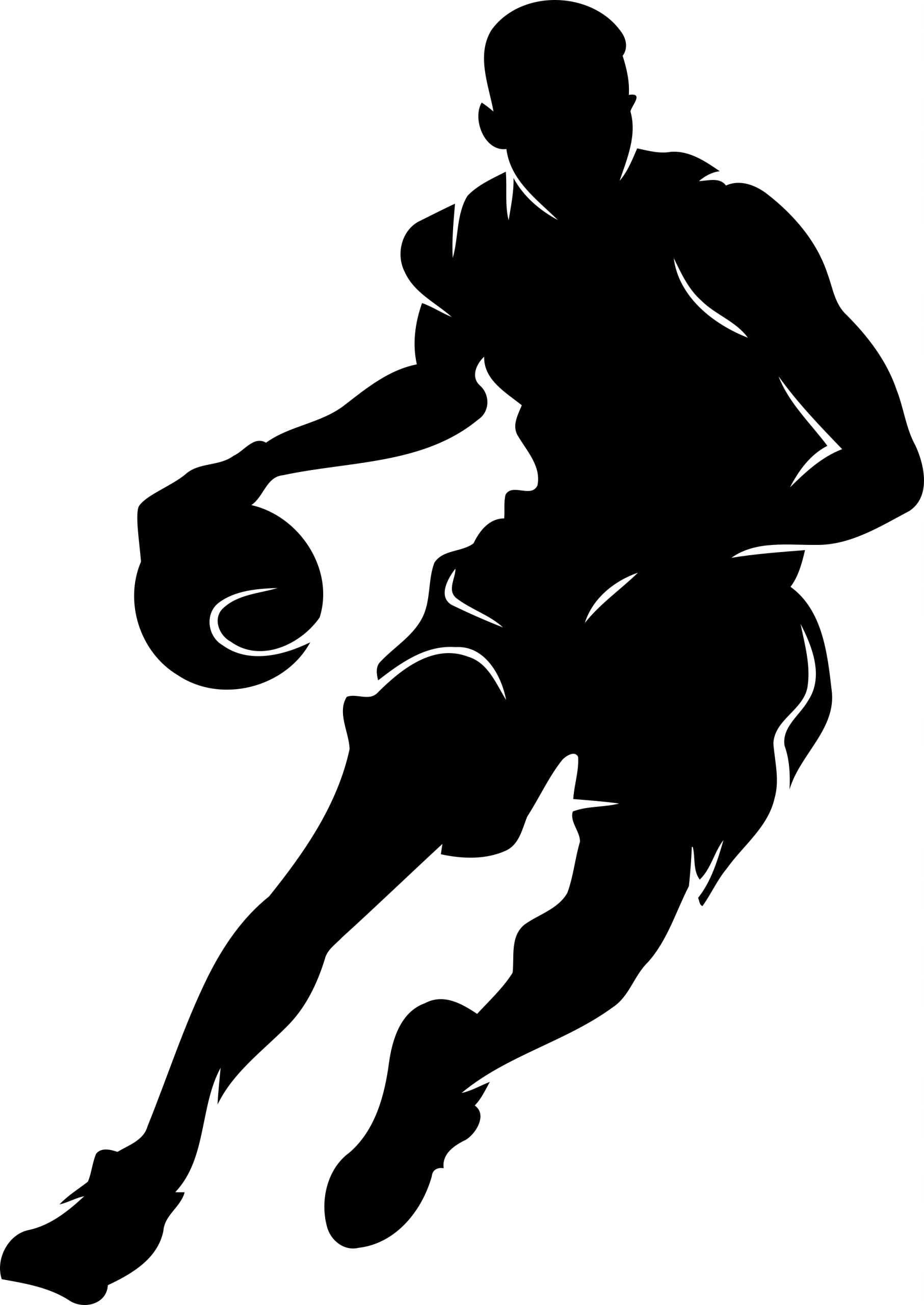 Sticker without background for car BASKETBALL PLAYER basketball 15 x 10,6 cm