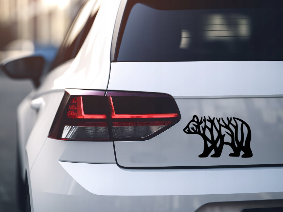 Sticker without background for car BEAR like a tree 10 x 16,2 cm EAN (GTIN) 5904933327614