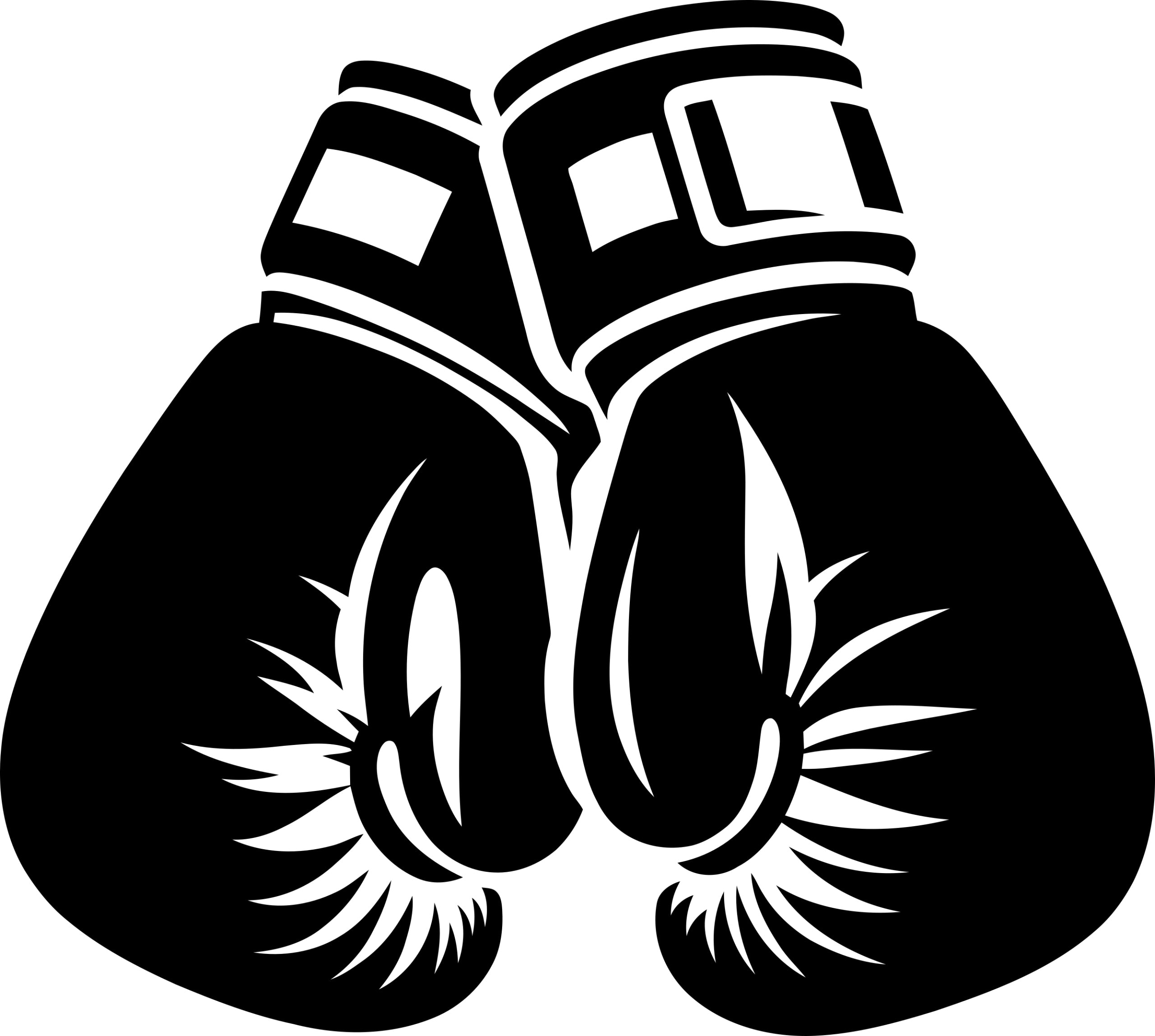 Sticker without background for car BOXING GLOVES 13 x 14,5 cm