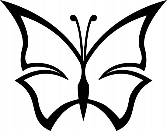 Sticker without background for car BUTTERFLY tribal 14 x 17,9 cm