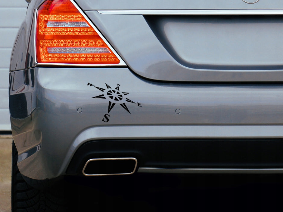 Sticker without background for car COMPASS ROSE OF WINDS 12 x 16,4 cm EAN (GTIN) 5906379672761