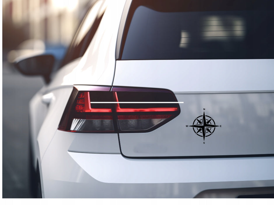 Sticker without background for car COMPASS ROSE OF WINDS trunks 12 x 11,5 cm Manufacturer's catalog number 12,00 x 11,50