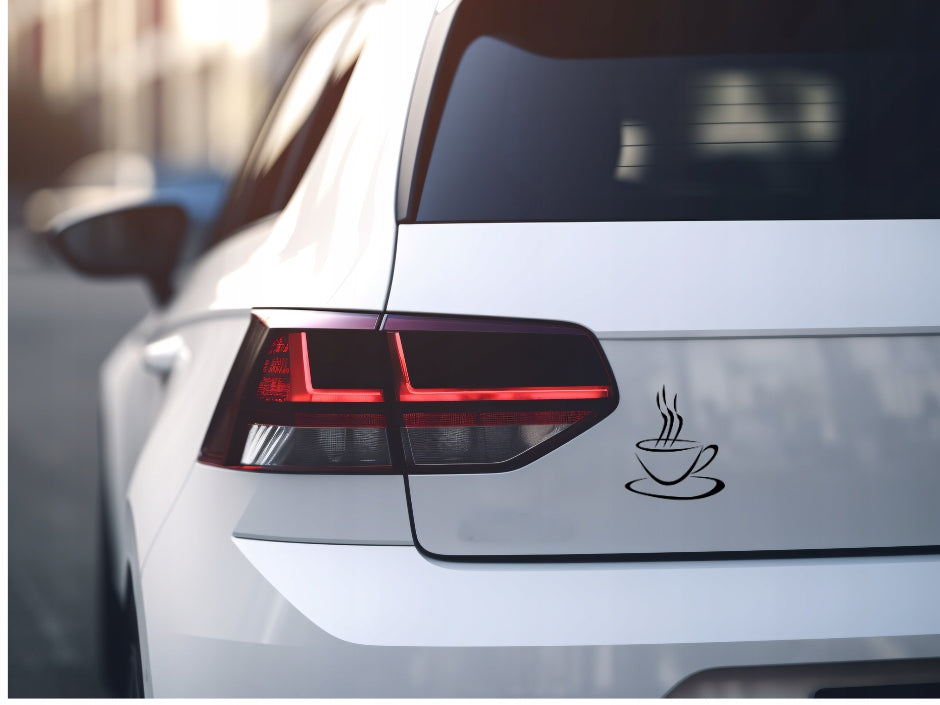 Sticker without background for car CUP OF COFFEE OR TEA 18 x 15,5 cm EAN (GTIN) 5904933324712