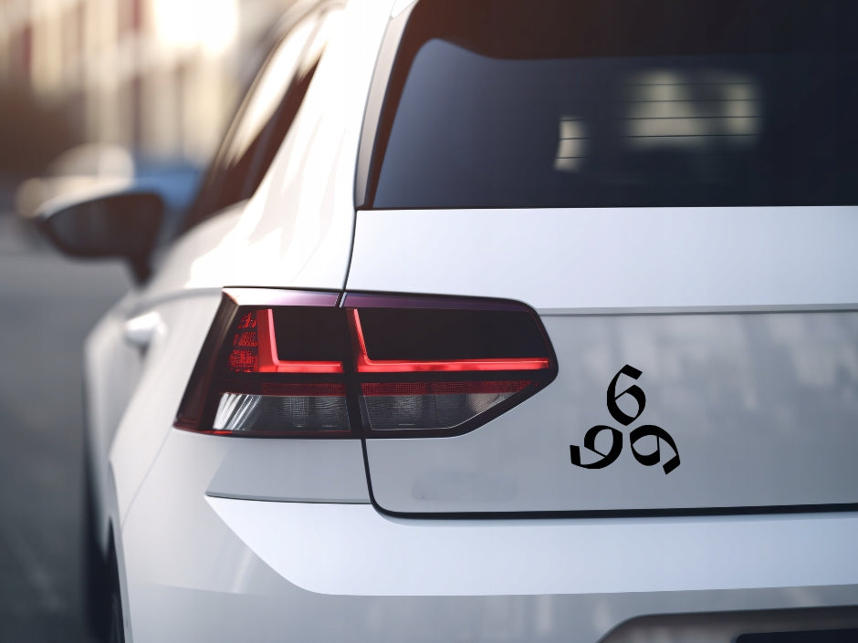 Sticker without background for car DEVIL 666 NUMBER OF BEASTS 10 x 10,0 cm EAN (GTIN) 5904933322824