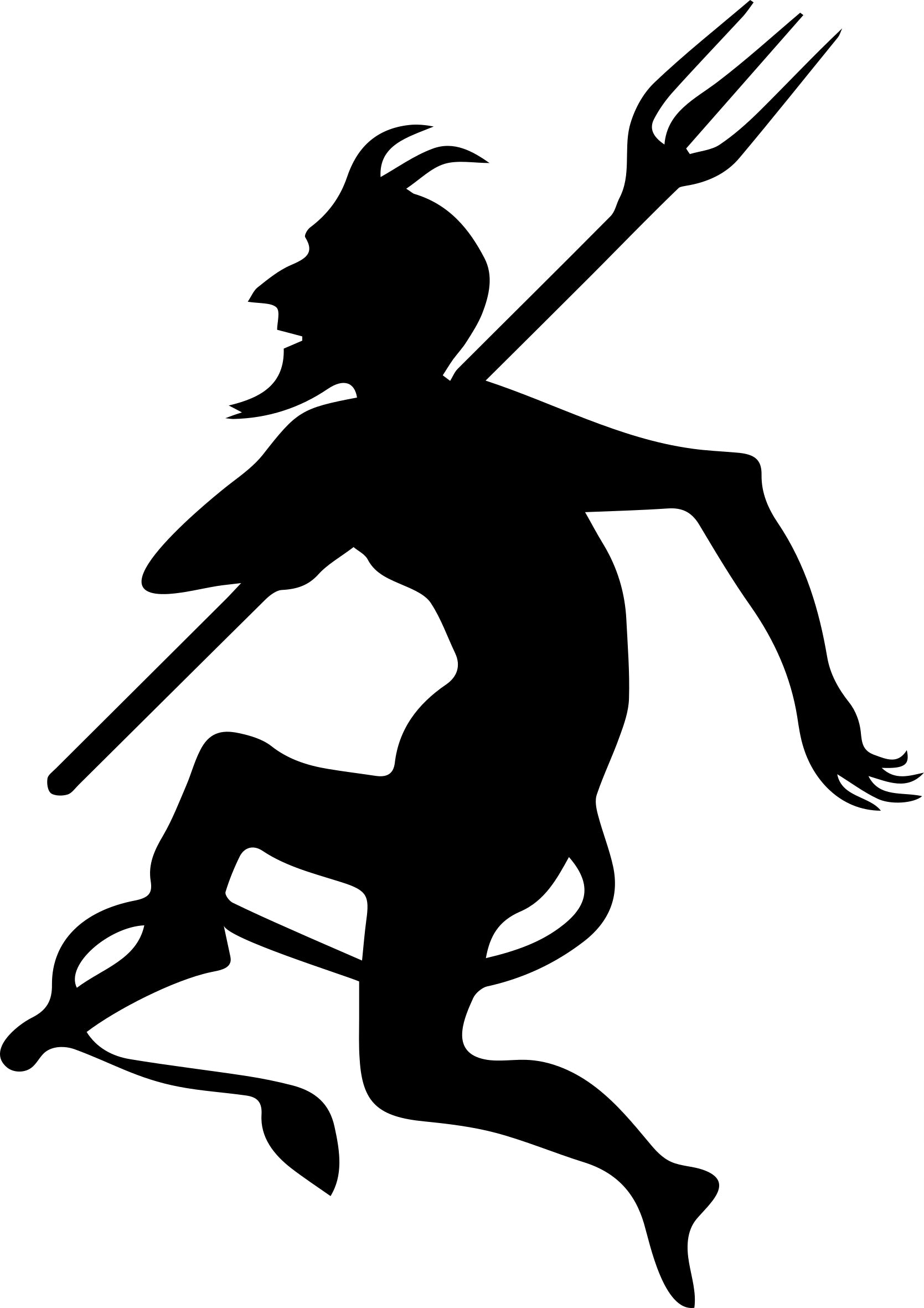 Sticker without background for car DEVIL WITH FORKS 14 x 9,9 cm