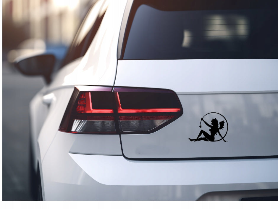 Sticker without background for car DEVIL WITH TAIL 10 x 13,6 cm EAN (GTIN) 5904933322442