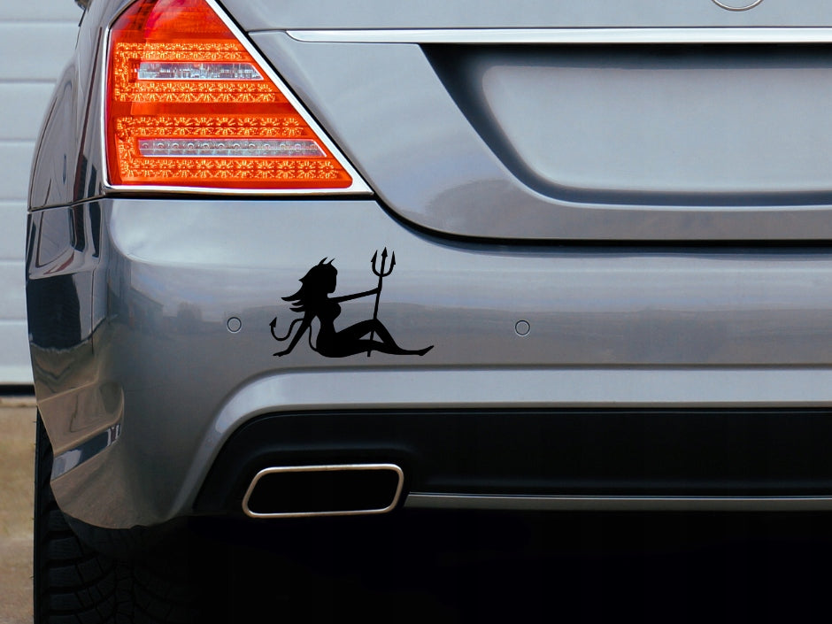 Sticker without background for car DEVIL WITH TRIDENT 12 x 18,0 cm EAN (GTIN) 5904933324941