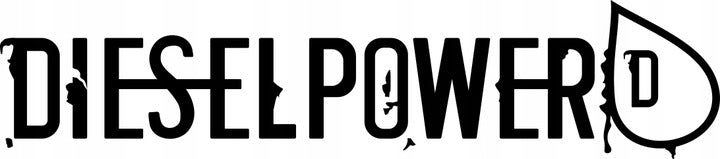 Sticker without background for car DIESEL POWER feel the power 6 x 27,3 cm