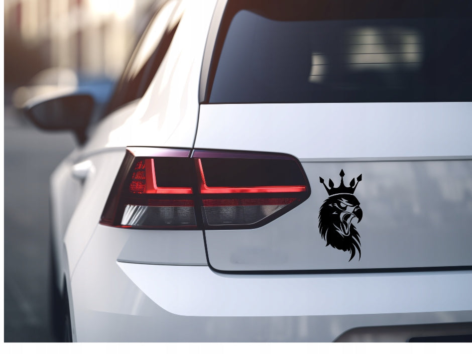 Sticker without background for car EAGLE IN CROWN 15 x 7,2 cm EAN (GTIN) 5904933321759