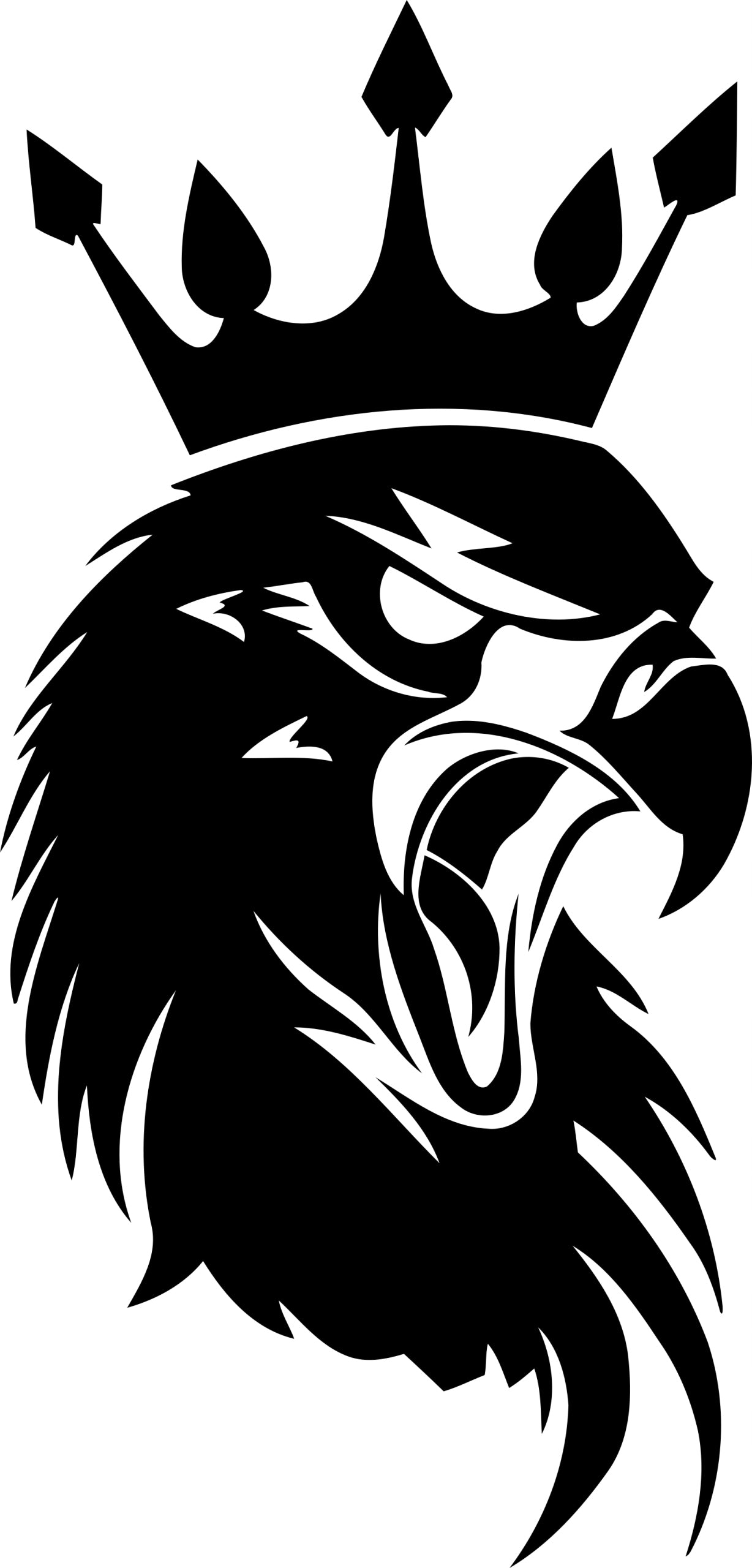 Sticker without background for car EAGLE IN CROWN 15 x 7,2 cm