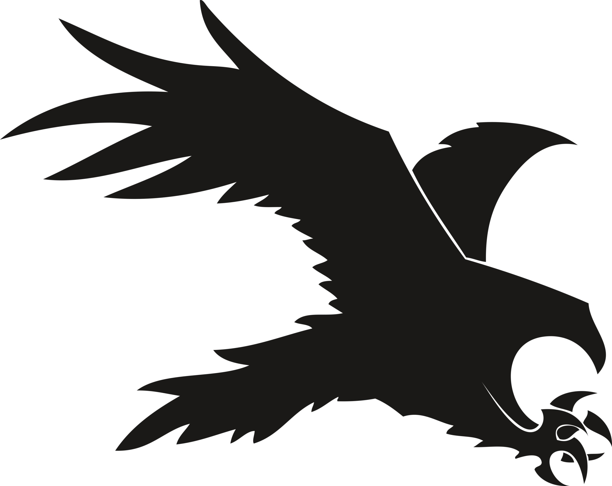 Sticker without background for car EAGLE with claws eagle 10 x 12,6 cm