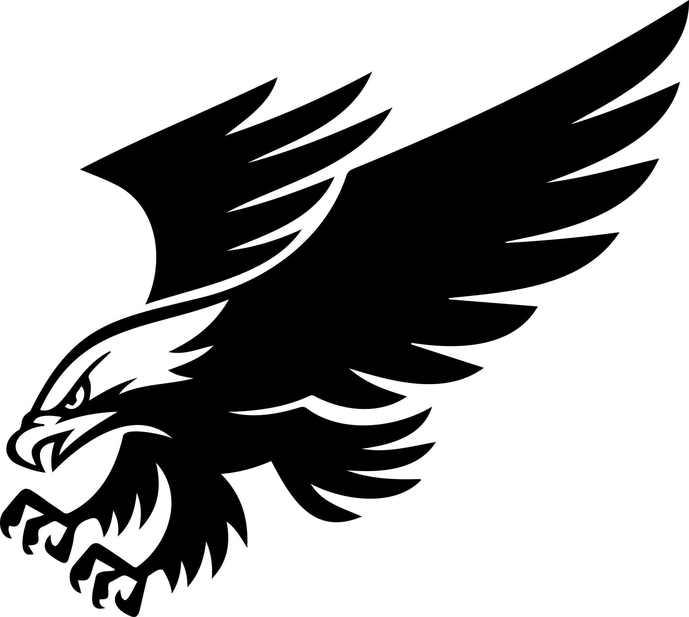 Sticker without background for car EAGLE with claws eagle 14 x 15,6 cm