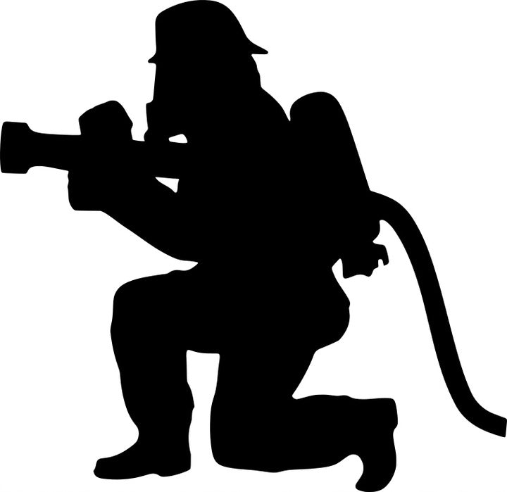 Sticker without background for car FIREFIGHTER Fire Brigade 15 x 15,5 cm