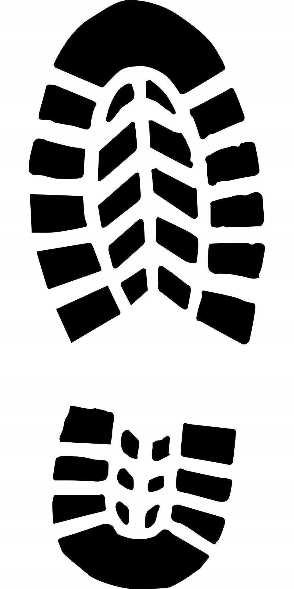 Sticker without background for car FOOTPRINT 15 x 6,0 cm