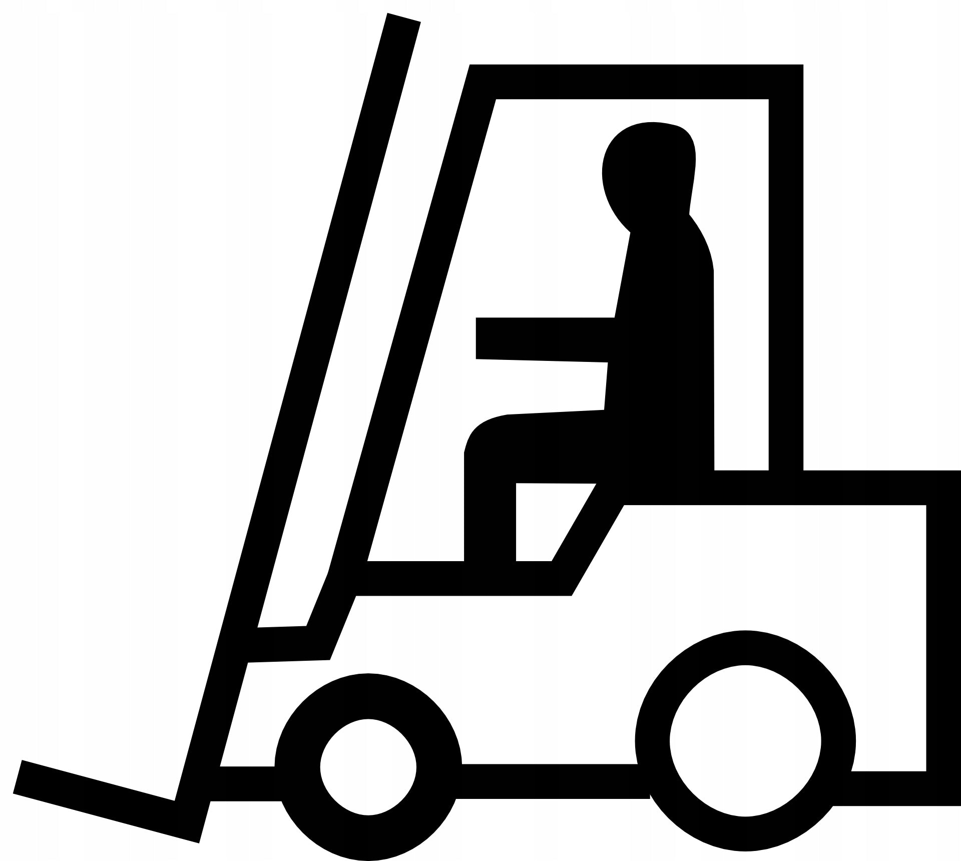 Sticker without background for car FORKLIFT forklift 15 x 16,8 cm