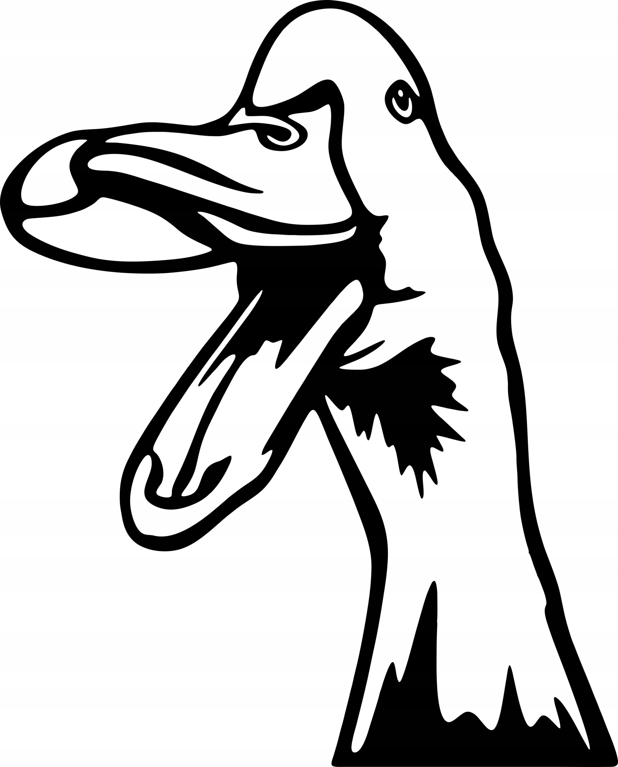 Sticker without background for car GOOSE 18 x 14,5 cm