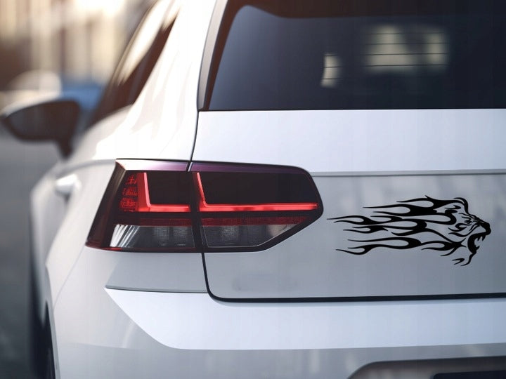 Sticker without background for car HEAD LION FLAMES 8 x 18,5 cm EAN (GTIN) 5904933320431