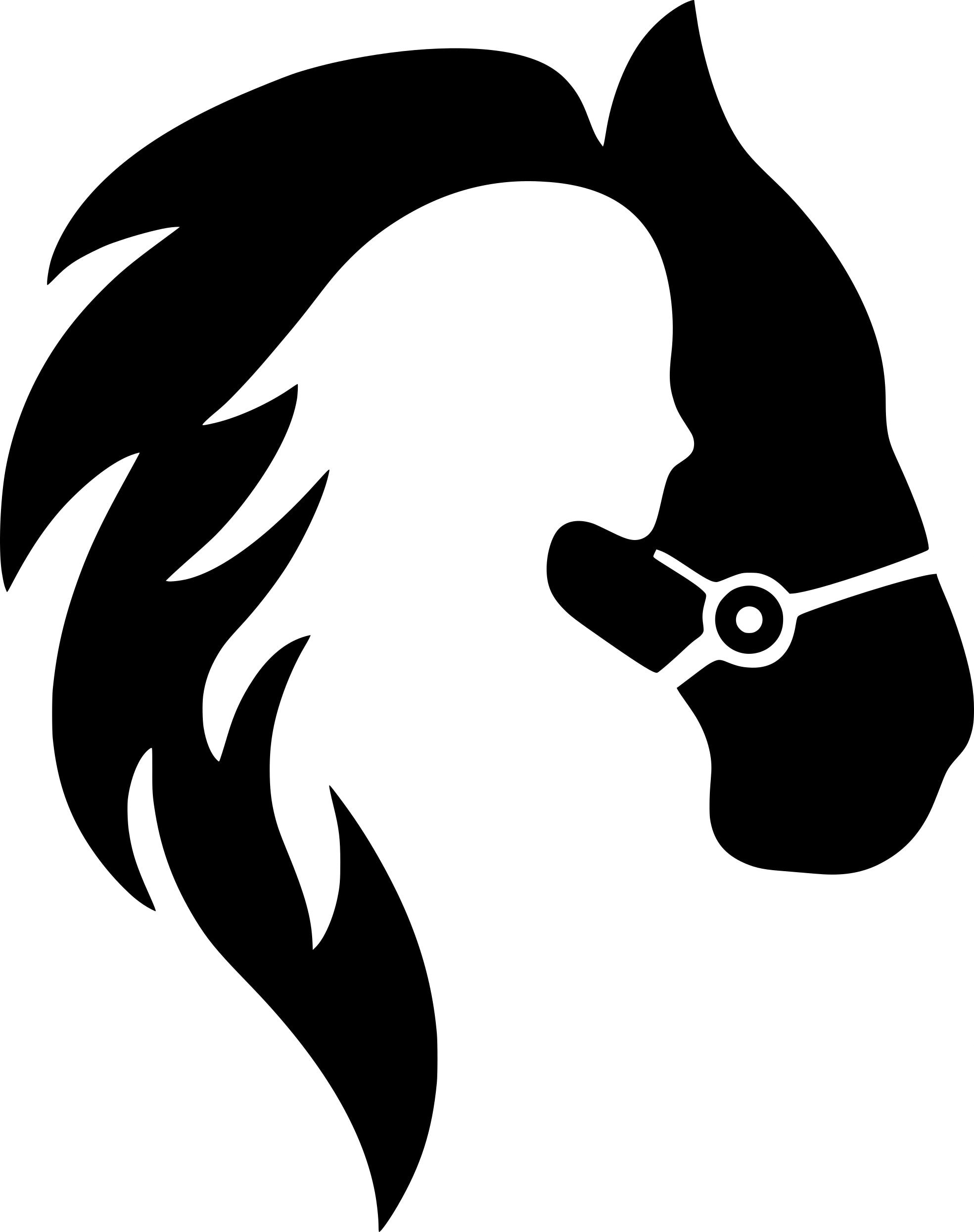 Sticker without background for car HORSE HEAD and woman 12 x 9,5 cm