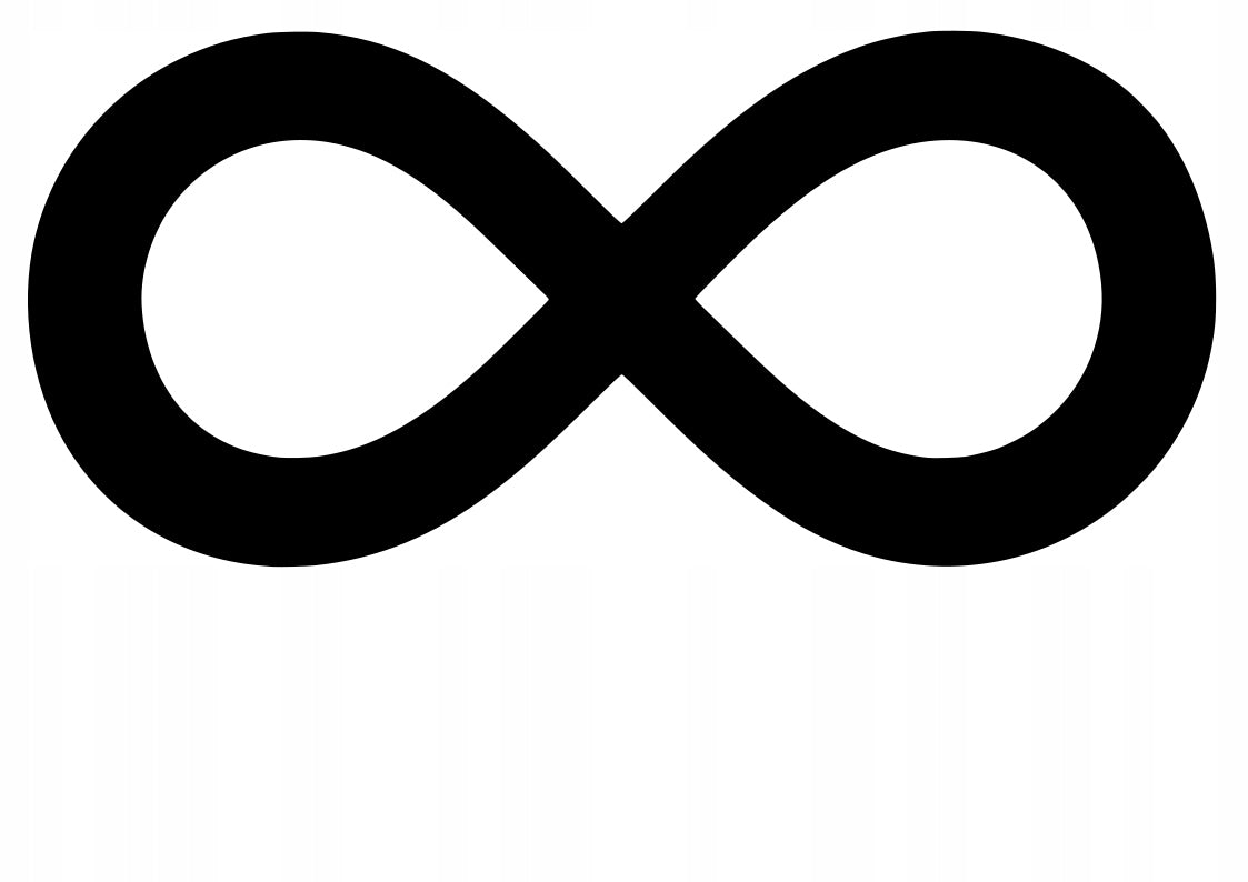 Sticker without background for car INFINITY SIGN 5 x 11,0 cm