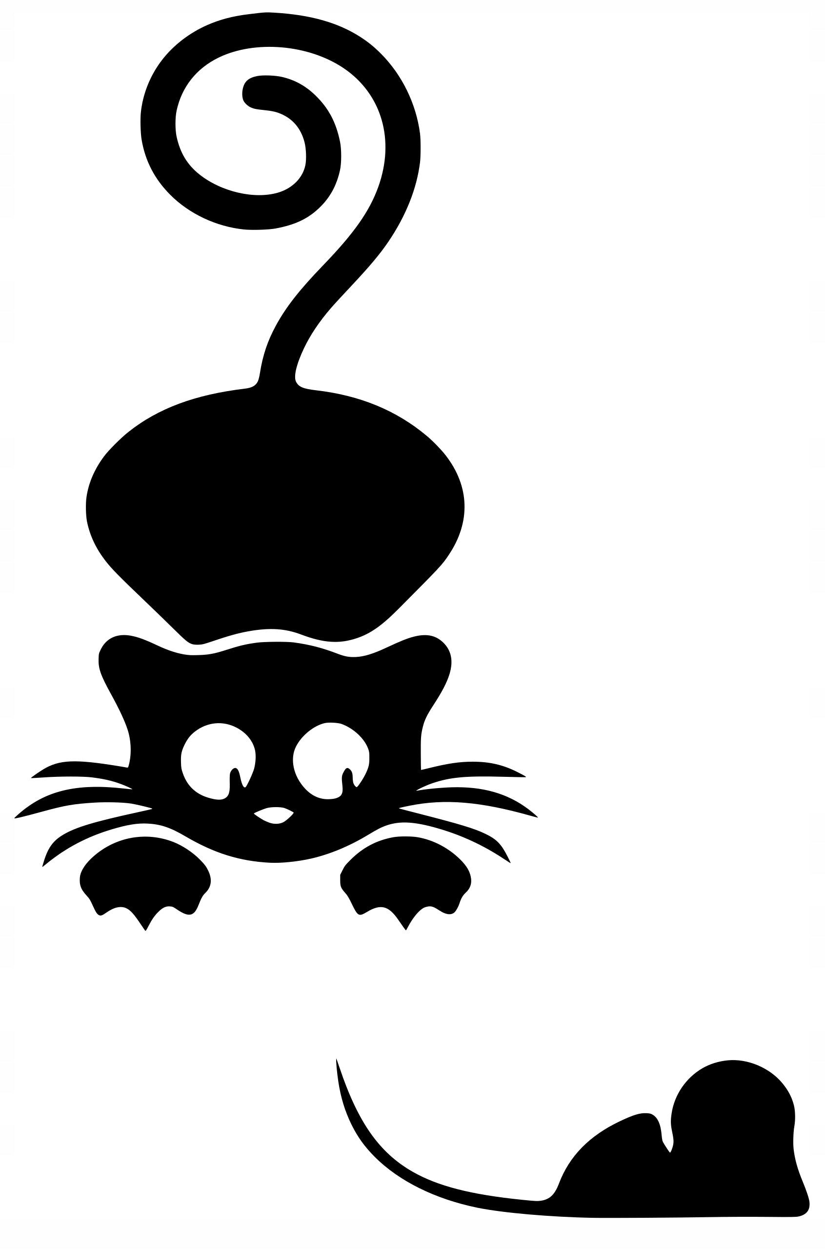 Sticker without background for car KITTEN and MOUSE 17 x 11,2 cm