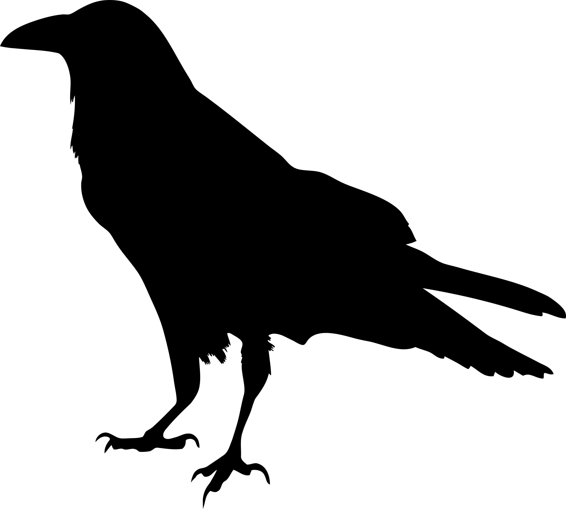 Sticker without background for car KRUK CROW 9 x 10,0 cm