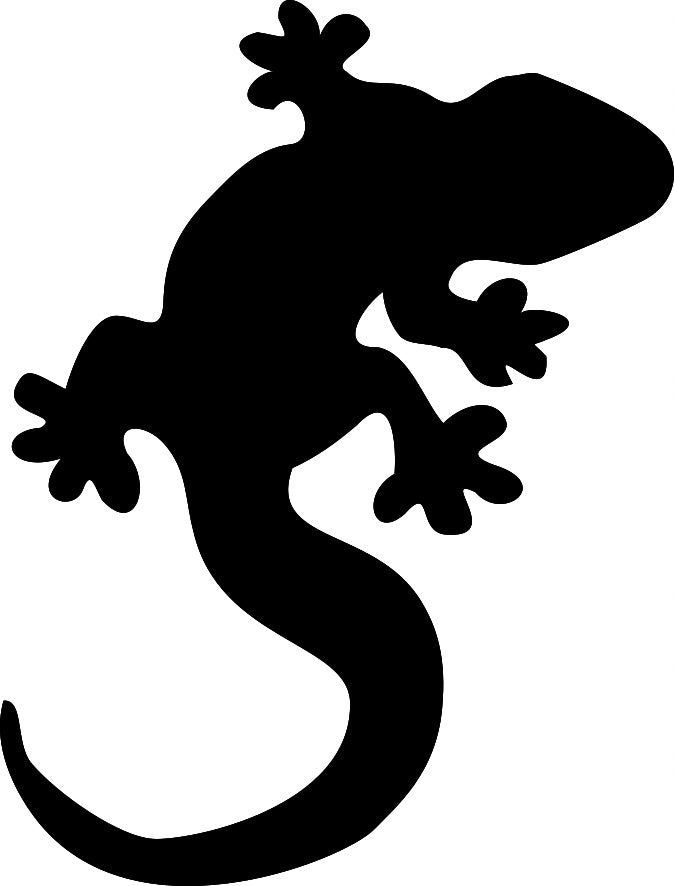 Sticker without background for car LIZARD Gecko 12 x 9,1 cm